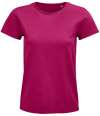 03579 Lds Pioneer SOL'S Ladies Pioneer Organic T-Shirt Fuchsia colour image